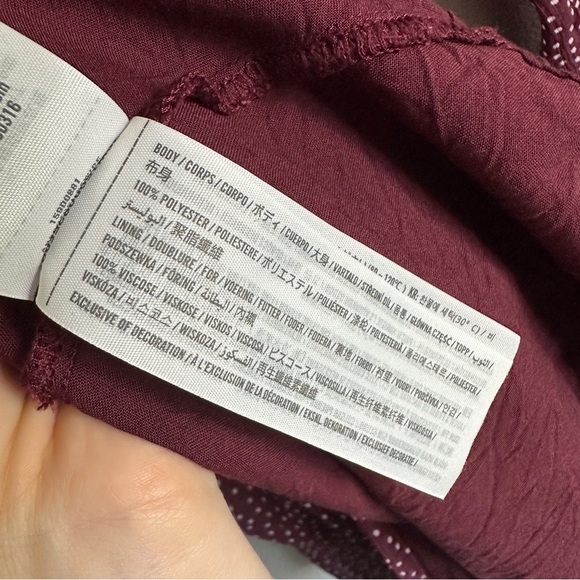 Abercrombie & Fitch Red Polka Dot Wrap Mini Dress Medium - Picture 7 of 12